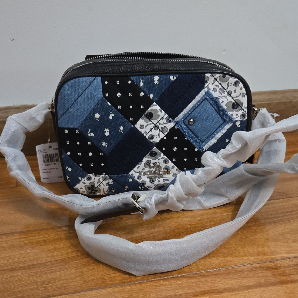 Coach Blue And Black Patchwork Bag - image 4